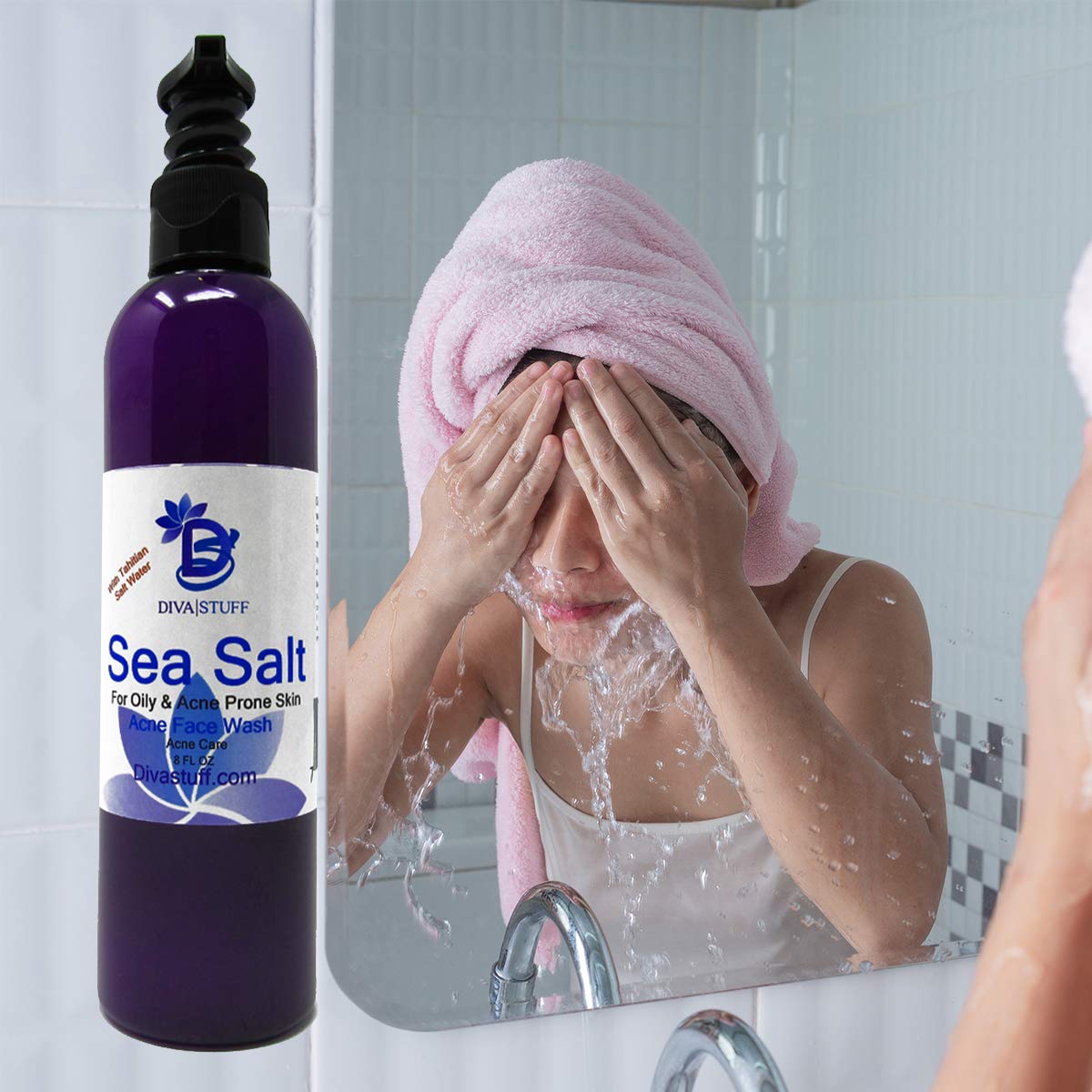 washing face with salt water