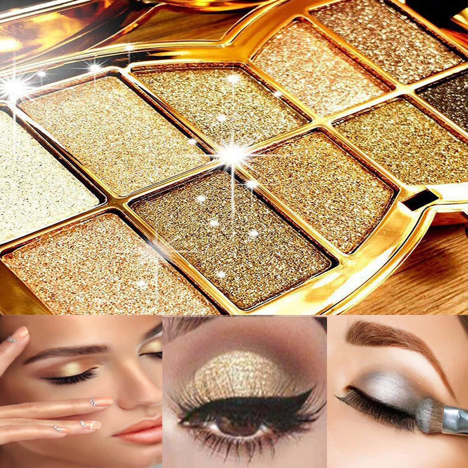 gold eye shadow