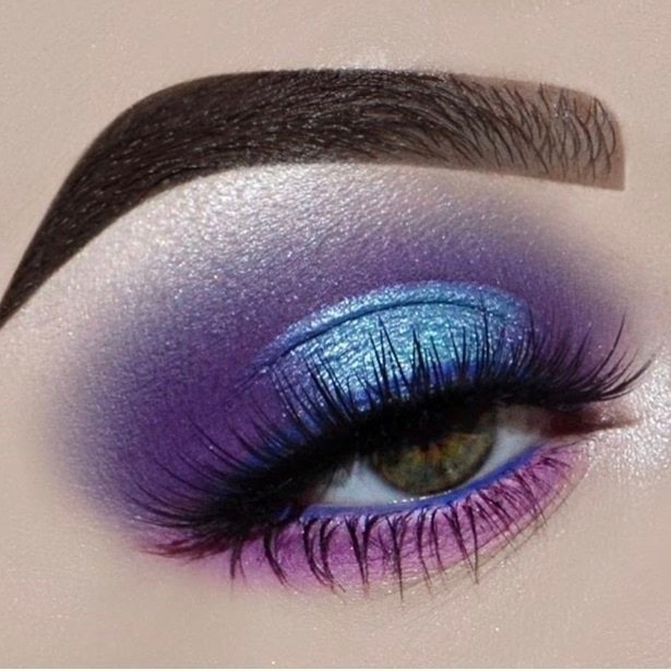 purple eye shadow