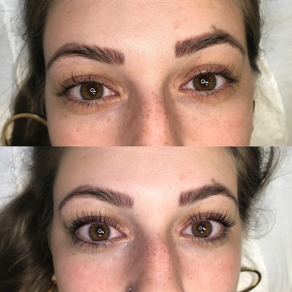 eyelash lift and tint