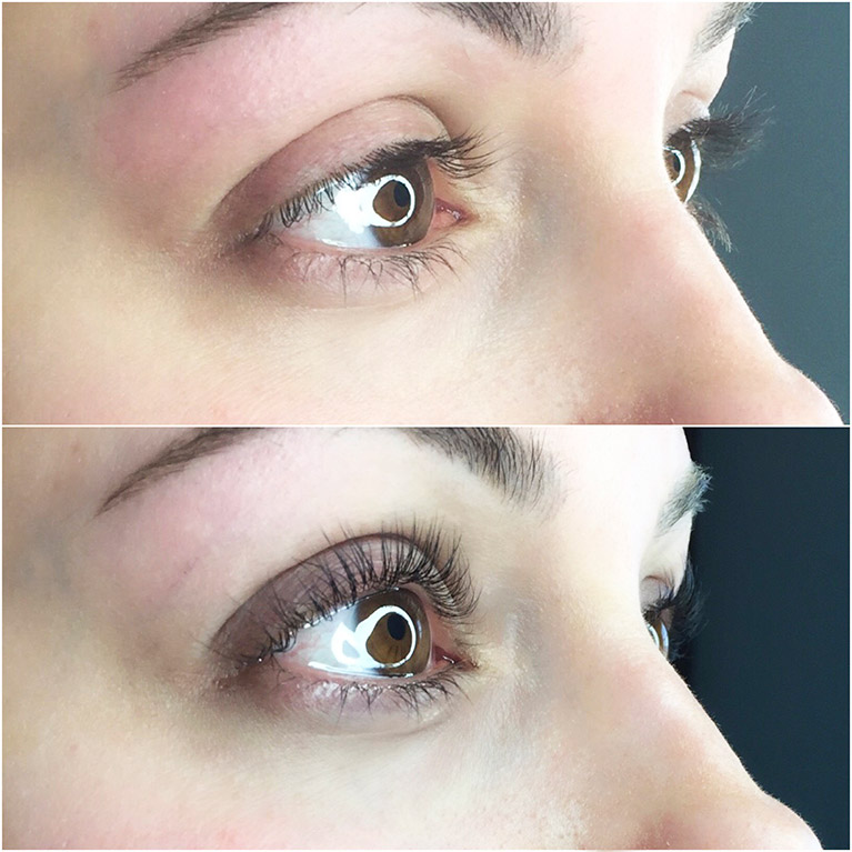 eyelash lift and tint