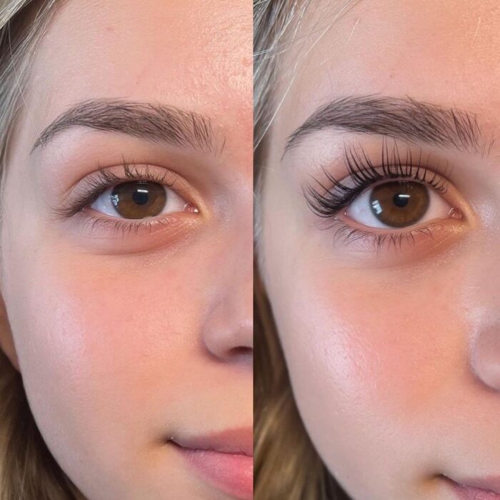 eyelash lift and tint